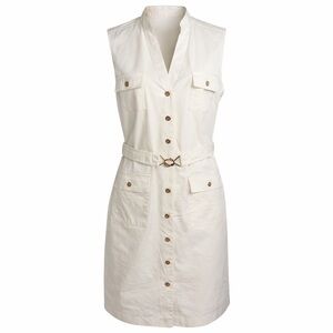 Antonio Melani Sleeveless Utility Dress Ivory Size 12